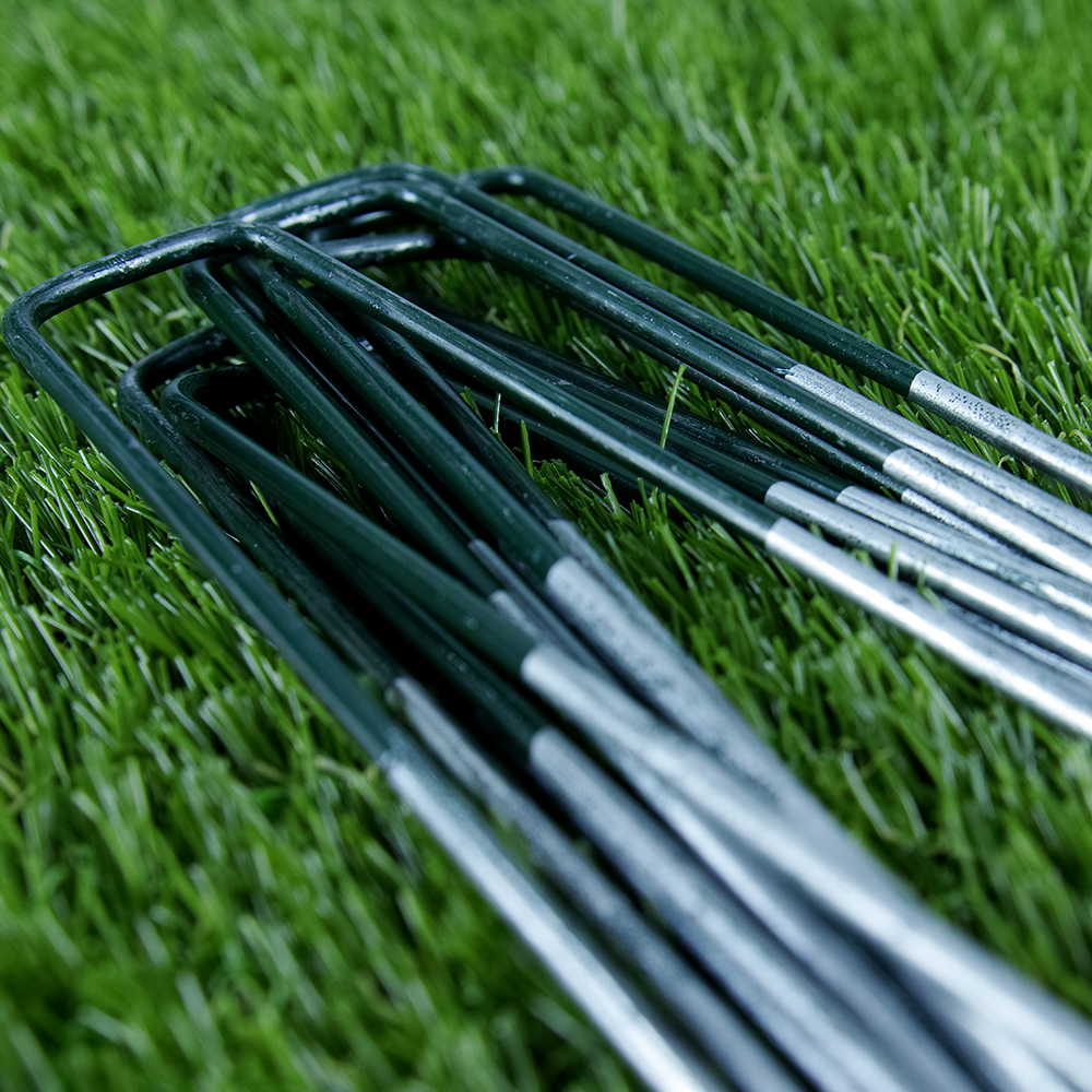 GroundMaster 6" Strong Galvanised Steel GreenCoated Artifical Grass